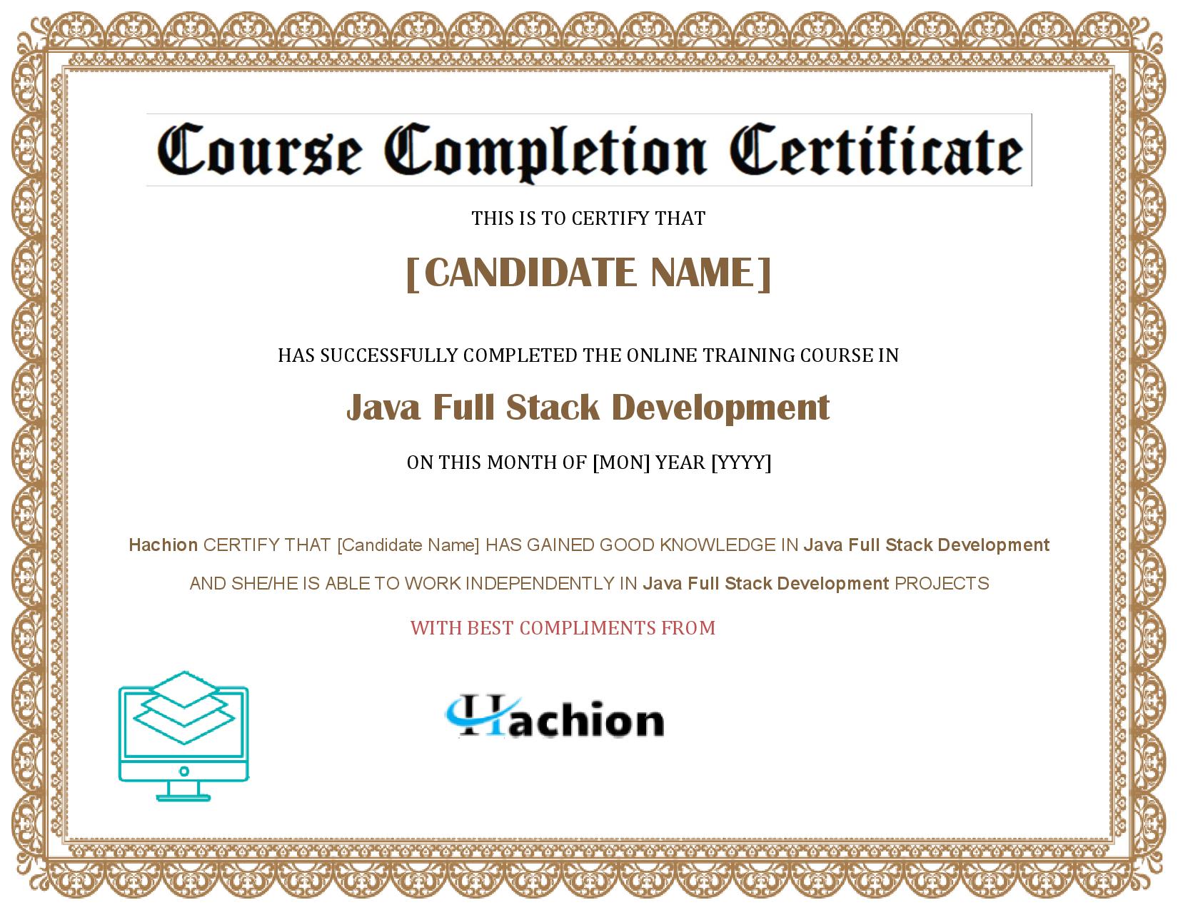 certified full stack developer